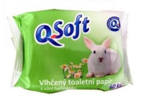 Toaletní papír Q Soft vlhčený heřmánek 60ks