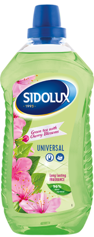 Sidolux Soda Power čistič PVC, dlažba 1l Zelený čaj s květy třešní