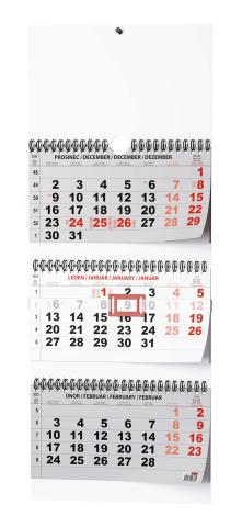 Kalendář nástěnný tříměsíční skládaný BNC5