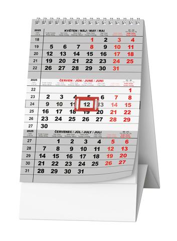Kalendář stolní pracovní Mini tříměsíční BSA7