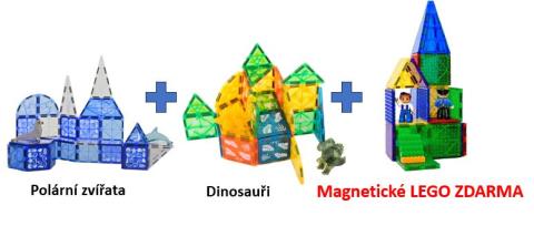 Sada 2 magnetických stavebnic Magnatic s dárkem ZDARMA